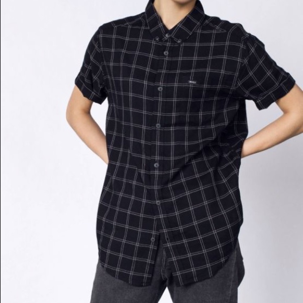 RVCA Black Button Up